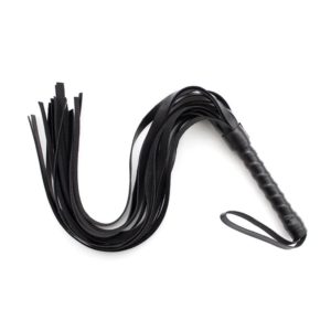 Fouet en Cuir PU Noir
