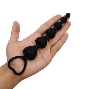 plug anal perles en silicone 18.5 cm