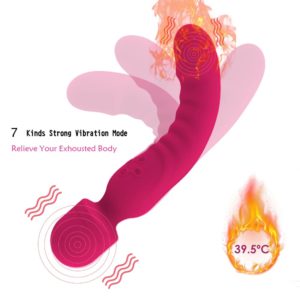 Vibromasseur chauffant en Silicone pour femme