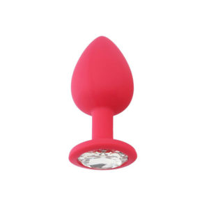 Rosebud / plug anal Rouge à diamant - Grand