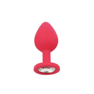Rosebud / plug anal Rouge à diamant - Moyen