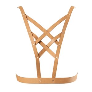 Harnais décolleté croisé marron - Maze