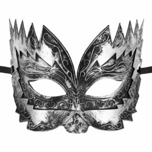 Masque semi-rigide argenté Don Giovanni