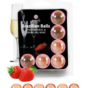 6 Brazilian Balls - fraise & champagne