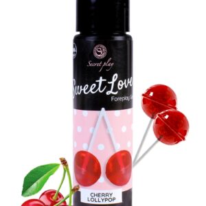 Lubrifiant comestible sucette à la cerise -  60 ml