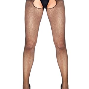 Collant résille ouvert noir Flavia - Anne d'Alès