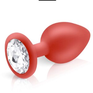 Plug bijou silicone rouge L - Hidden Eden