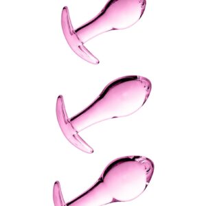 Set 3 plugs anal en verre Glossy Toys n° 17 Pink