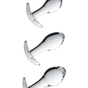 Set 3 plugs anal en verre Glossy Toys n° 17