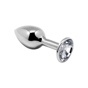 Plug métal bijou transparent M - Alive