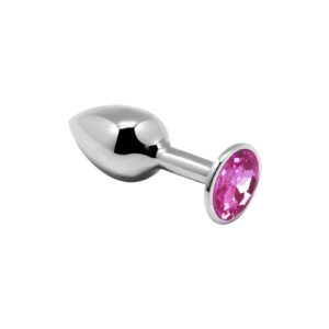Plug métal bijou rose S - Alive