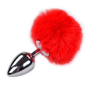 Plug métal Fluffy L rouge - Alive