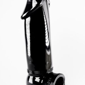 Gaine de pénis semi-réaliste noire 19x4,5 cm - Zizi