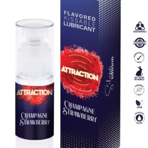 Lubrifiant embrassable parfum vin pintillant et fraise - Attraction