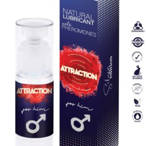 Lubrifiant naturel aux phéromones pour homme - Attraction