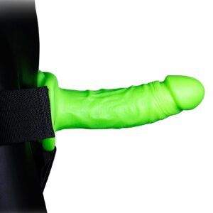 Gode-ceinture creux phosphorescent  18cm - Ouch