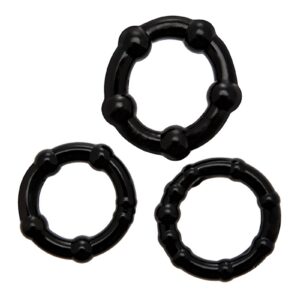 Set 3 Cockrings noir Babooom - Wooomy
