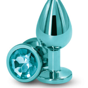 Plug bijou aluminium chromé vert M