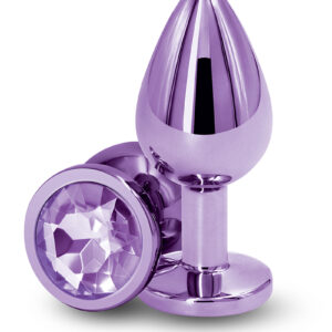 Plug bijou aluminium chromé violet M