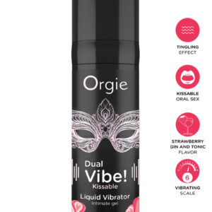 Gel d'excitation Dual Vibe Strawberry Gin Tonic Liquid Vibrator