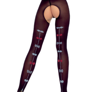 Collants ouverts TI026 20 deniers -noir