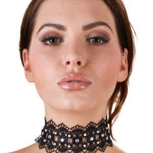 Collier brodé avec strass - Cotelli Accessoires