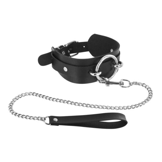Collier avec anneau & laisse - Fetish Tentation