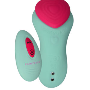 Stimulateur télécommandé de culotte HeartGem vert - FairyGasm