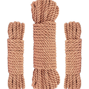 Coffret 3 cordes de bondage Premium - Rosy Gold