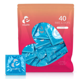 40 préservatifs Ribs and Dots - EasyGlide